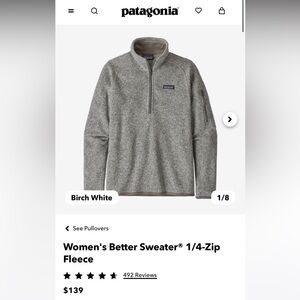 Patagonia Better Sweater 1/4 Zip Fleece